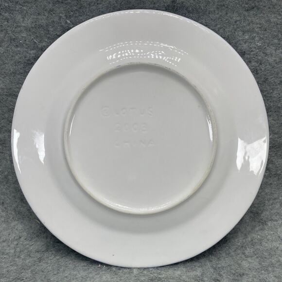 Lotus 2003 Humor Dessert Plates Lot of 3 Enjoy Abundance. Eat Dessert! Fun Y2K - Picture 6 of 9